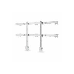 STARTECH.COM SIX-MONITOR DESK MOUNT, UP TO 32", UP TO 8KG , HORIZONTAL, H/ADJ, VES, SILVER