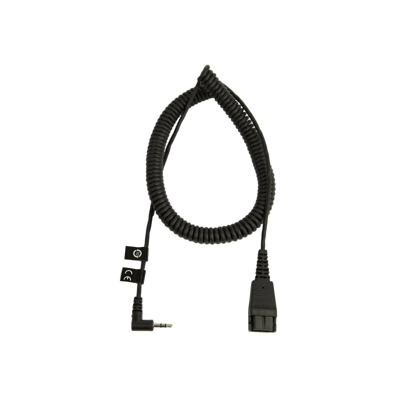JABRA QD TO 2.5MM COILED CORD,2M