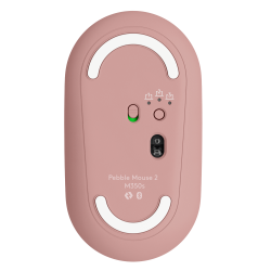 LOGITECH PEBBLE MOUSE 2 M350S BLUETOOTH, MULTI DEVICE, TONAL ROSE, 1YR