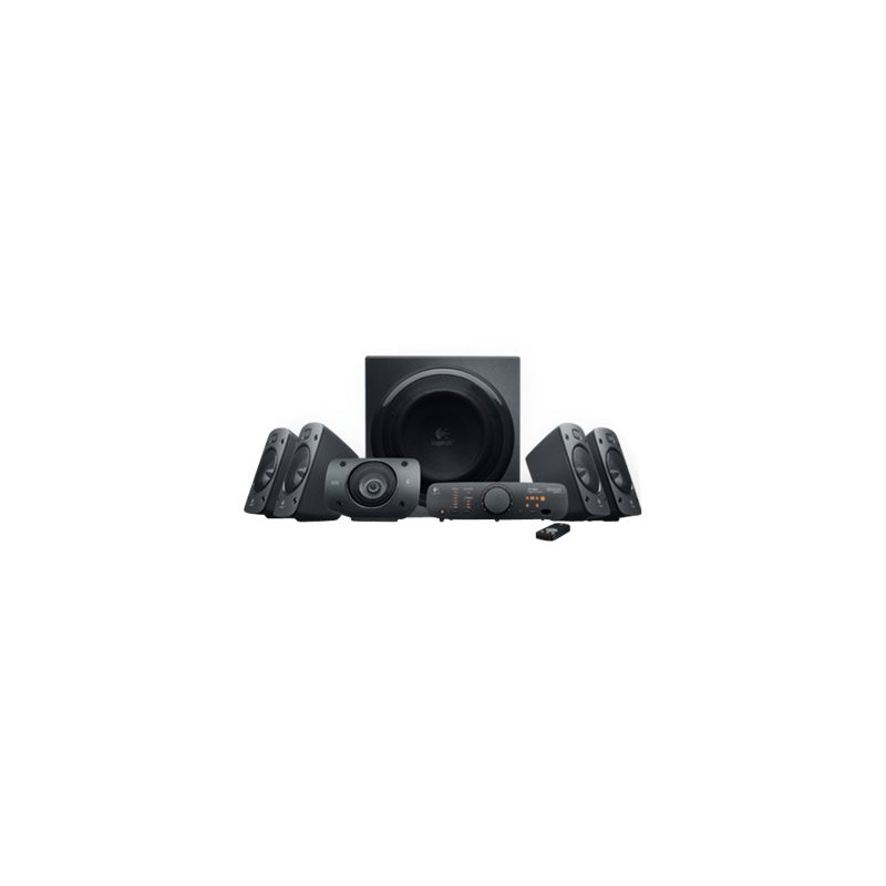 LOGITECH Z906 5.1 SURROUND SOUND SPEAKERS,RMS(500W),OPTICAL(2),3.5MM(1), RCA(1),2YR WTY