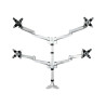 STARTECH.COM QUAD MONITOR DESK MOUNT <30", <10KG, FULL MOTION, H/ADJ, VESA, SILVER, 10YR