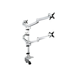 STARTECH.COM QUAD MONITOR DESK MOUNT <30", <10KG, FULL MOTION, H/ADJ, VESA, SILVER, 10YR