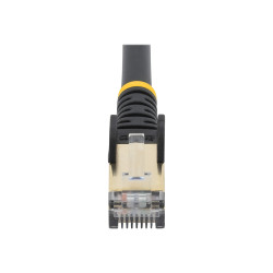 STARTECH.COM 1M CAT6A ETHERNET CABLE - 10GbE STP SNAGLESS 100W POE BLACK, LTW