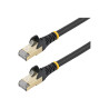 STARTECH.COM 1M CAT6A ETHERNET CABLE - 10GbE STP SNAGLESS 100W POE BLACK, LTW