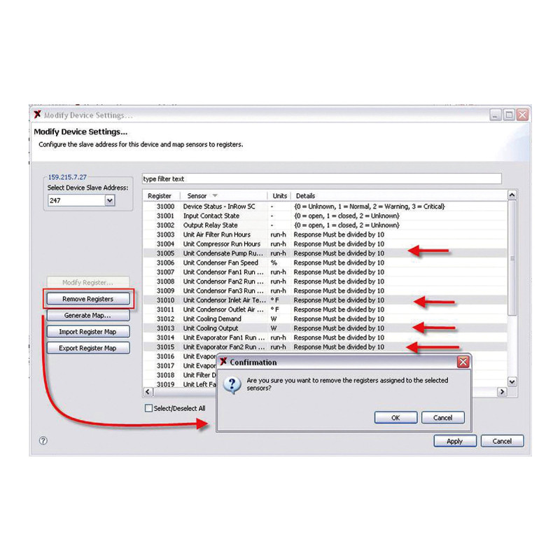 INFRASTRUXURE CENTRAL MODBUS