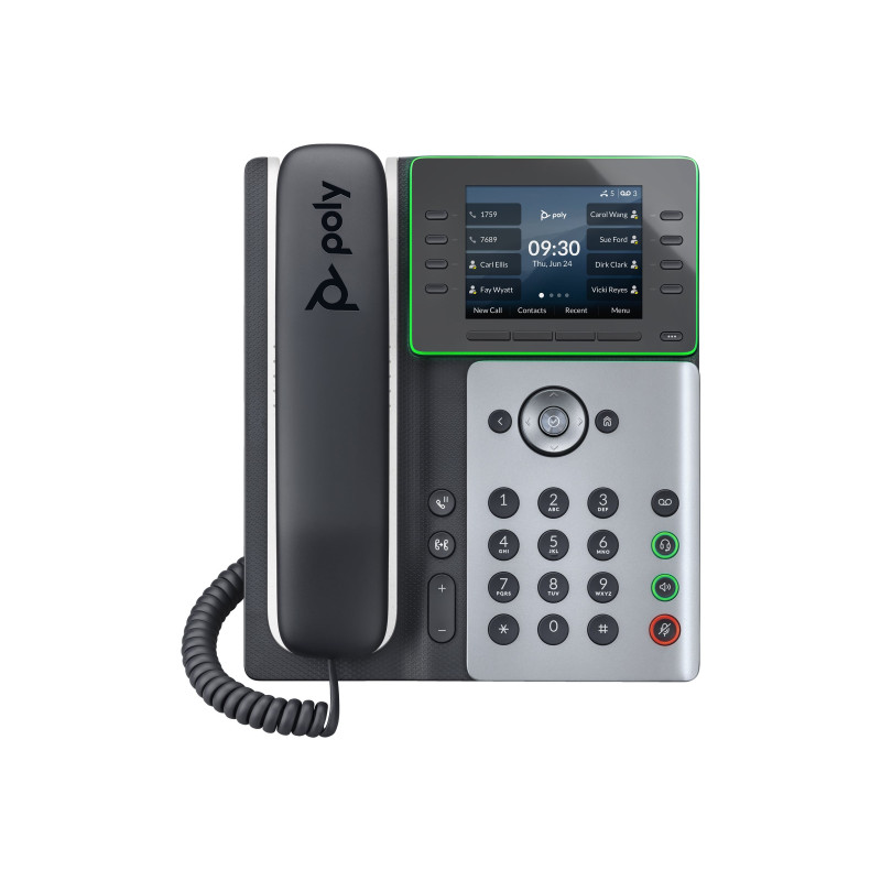 HP POLY EDGE E320 IP PHONE, NOISEBLOCK AI AND ACOUSTIC FENCE, USB-C, BLUETOOTH COMPATIBLE