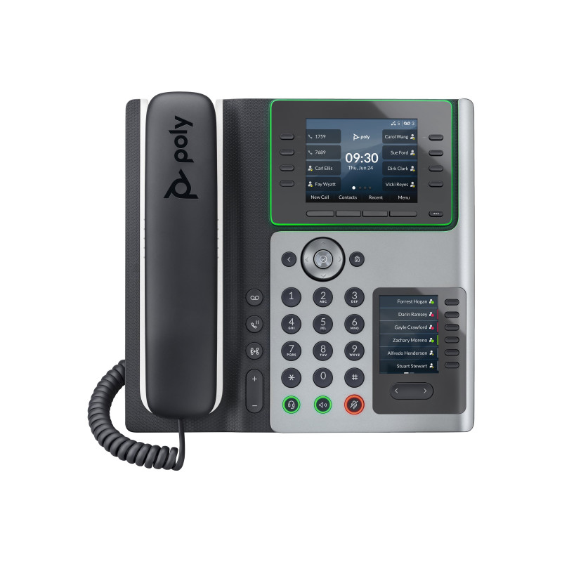 HP POLY EDGE E400 IP PHONE, NOISEBLOCK AI AND ACOUSTIC FENCE, USB-C, NO BLUETOOTH/WIFI