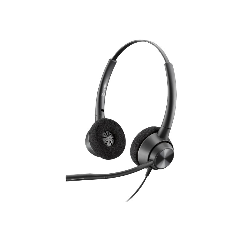 HP POLY ENCOREPRO EP320 OTH CORDED STEREO HEADSET,NOISE CANCELLING QUICK DISCONNECT