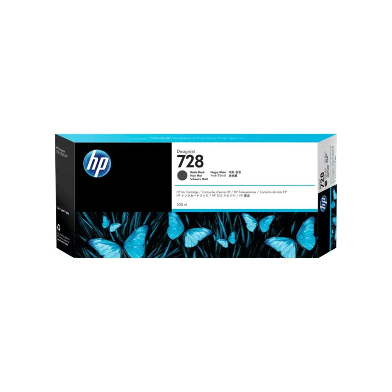HP 728B 300ML MATTE BLACK DESIGNJET INK - T730 / T830
