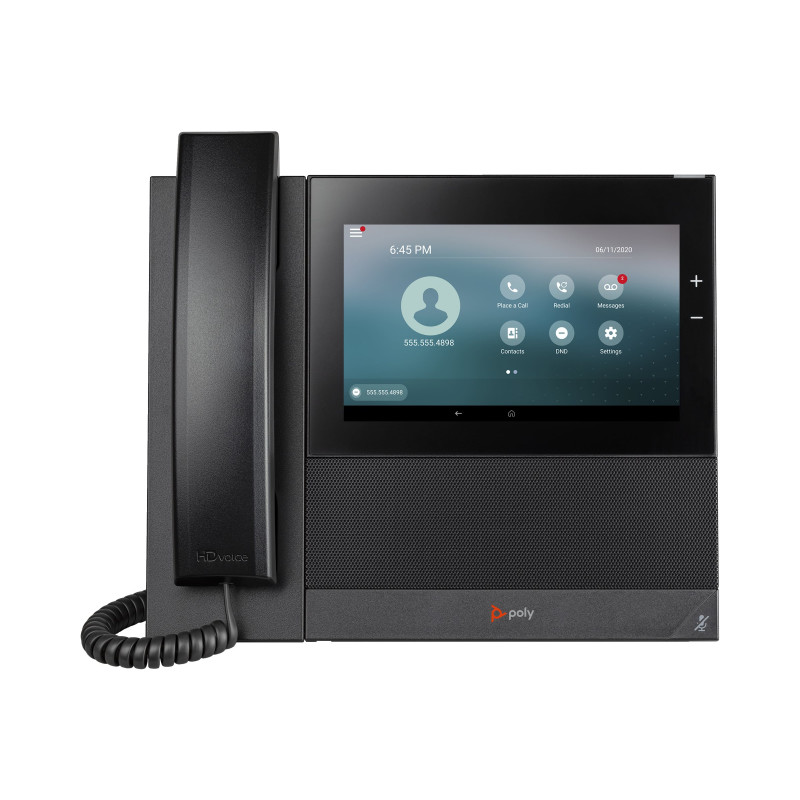 HP POLY CCX 600 BUSINESS MEDIAPOE PHONE WITH HANDSET, OPEN SIP