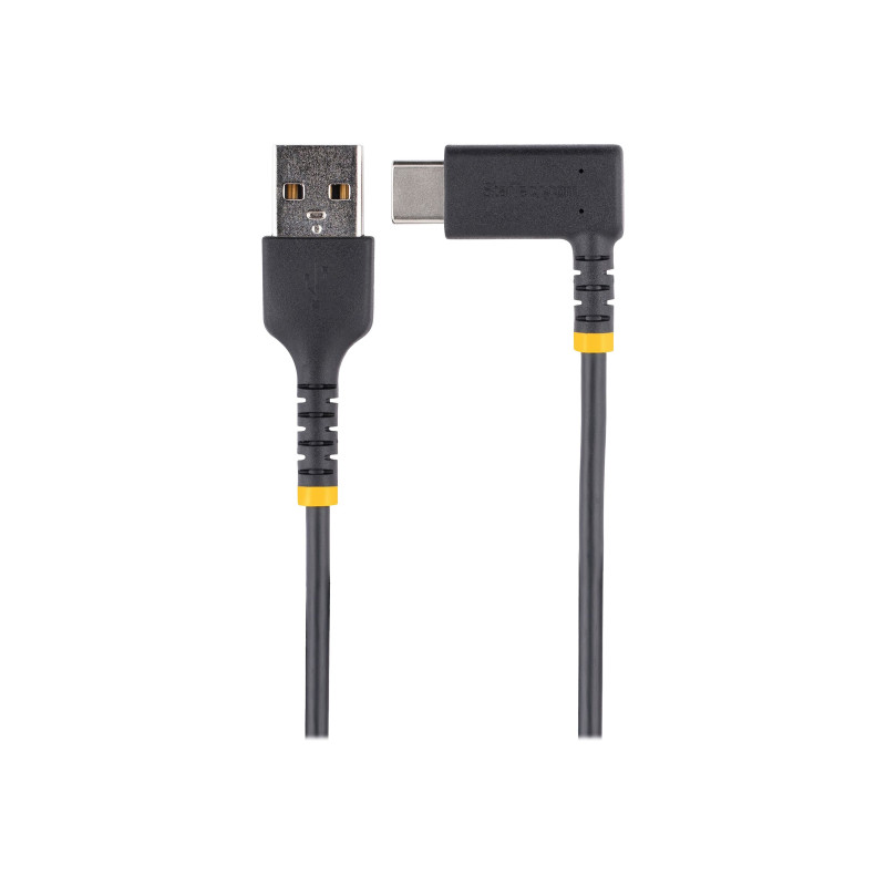 STARTECH.COM 6IN (15CM) USB-A TO USB-C FAST CHARGING CABLE, RUGGED, RIGHT-ANGLED, CHARGE &