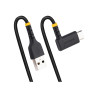 STARTECH.COM 6IN (15CM) USB-A TO USB-C FAST CHARGING CABLE, RUGGED, RIGHT-ANGLED, CHARGE &