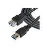 STARTECH 2M USB 3.0 A TO A EXTENSION CABLE, M/F, BLACK, LTW