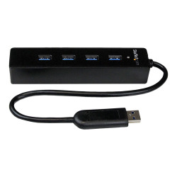 STARTECH 4 PORT PORTABLE SUPERSPEED USB 3.0 HUB WITH BUILT-IN CABLE 2YR