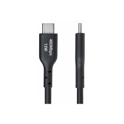 STARTECH USB A TO C CABLE M M 3M USB 2 0 BLACK 15W