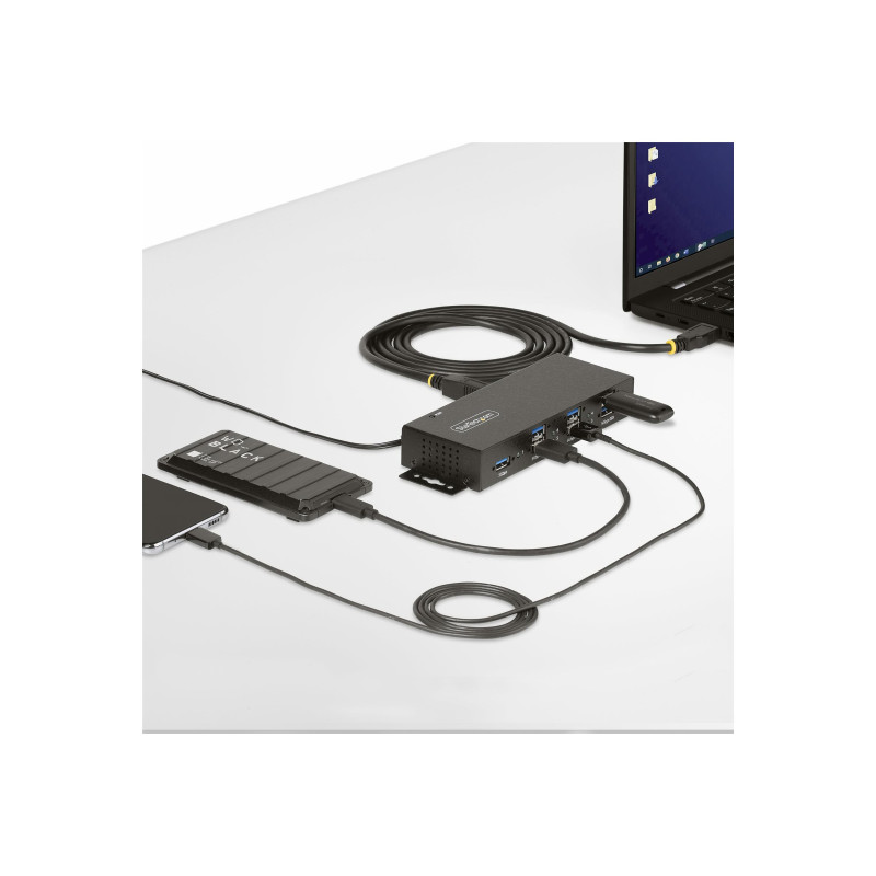 STARTECH.COM 7-PORT MANAGED USB HUB - METAL INDUSTRIAL HOUSING - MOUNTABLE, 2 YR