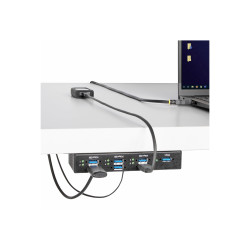 STARTECH.COM 7-PORT MANAGED USB HUB - METAL INDUSTRIAL HOUSING - MOUNTABLE, 2 YR