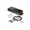STARTECH.COM 7-PORT MANAGED USB HUB - METAL INDUSTRIAL HOUSING - MOUNTABLE, 2 YR