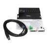 STARTECH 7 PORT USB 3.0 HUB, INDUSTRIAL, METAL, ESD & SURGE PROTECTION, MOUNT, 2YR