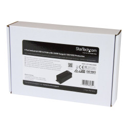 STARTECH 7 PORT USB 3.0 HUB, INDUSTRIAL, METAL, ESD & SURGE PROTECTION, MOUNT, 2YR
