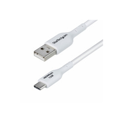 STARTECH USB A TO C CABLE M M 3M USB 2 0 WHITE 15W