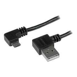 STARTECH 1M MICRO USB2.0 A TO MICRO USB2.0 B CABLE, M/M, RIGHT ANGLE, LTW