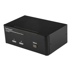 STARTECH 2 PORT DUAL DISPLAYPORT KVM SWITCH, USB, AUDIO, HOTKEY, NO CABLE, 3YR