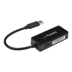 STARTECH USB 3.0 TO GbE NIC NETWORK ADAPTER W/USB PORT 2YR