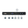 STARTECH USB 3.0 DOCK, DUAL DISPLAY, HDMI, DVI, VGA, USB(3), RJ45, 3YR