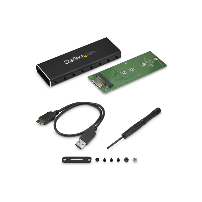 STARTECH M.2 SSD ENCLOSURE FOR M.2 SATA SSD, USB 3.0, USB TO MICRO-B CABLE, 2YR