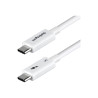 STARTECH 1.5FT (50CM) THUNDERBOLT 5 CABLE, 80GBPS, CERTIFIED - WHITE, LTW