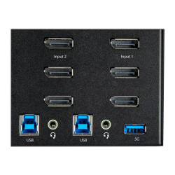 STARTECH TRIPLE MONITOR DISPLAYPORT KVM SWITCH, USB(2), 4K, 2YR