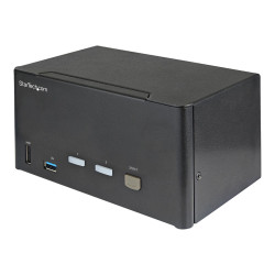 STARTECH TRIPLE MONITOR DISPLAYPORT KVM SWITCH, USB(2), 4K, 2YR