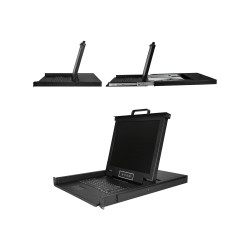 STARTECH 8 PORT 1U VGA KVM CONSOLE, 17" LCD, USB, RACKMOUNT,