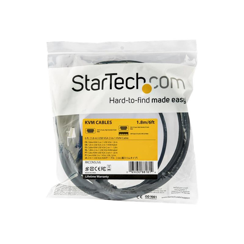 STARTECH 15 FT RKCONS SERIES USB KVM CABLE