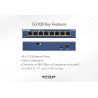 NETGEAR (GS108AU) 8-PORT UNMANAGED SWITCH, GbE(8), LIFE WTY