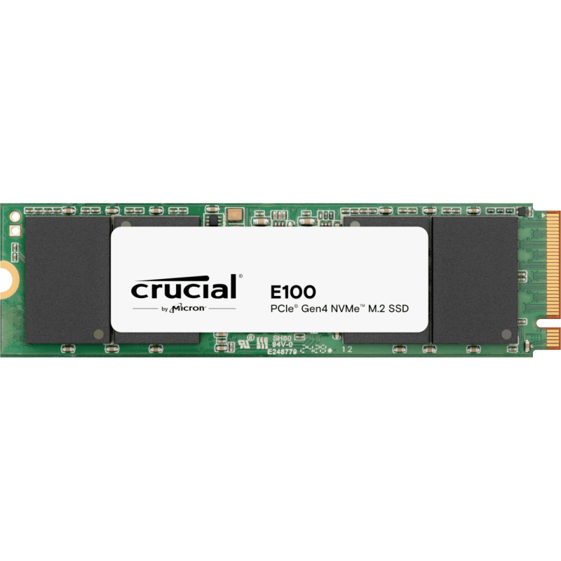CRUCIAL E100 480GB, M.2 INTERNAL NVMe PCIe4 SSD, 4700R/2500W MB/s, 3YR WTY