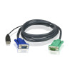 ATEN 1.8M 3IN1 VGA USB CONSOLE KVM SPLIT CABLE