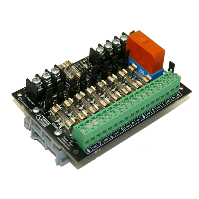 JACKFUSE PWR PORT 8-WAY PDM WITH FIRE TRIP GLASS FUSES LIFETIME WARRANTY