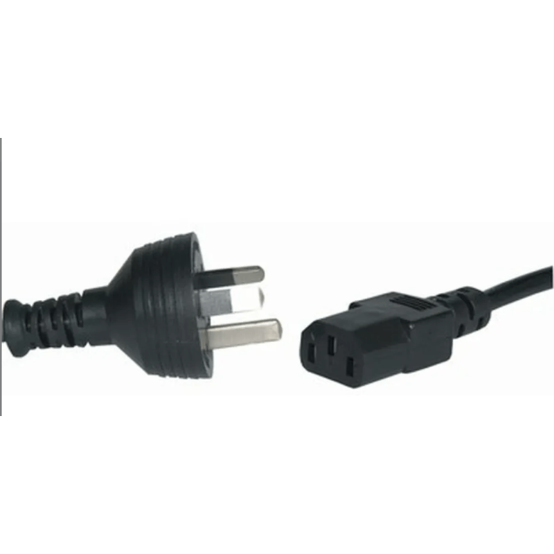 3PIN MAINS PLUG TO IEC C13 FEMALE - 1.8M POWERCORD