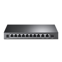 TP-LINK 8-PORT UNMANAGED SWITCH, POE+(8), GbE(2) , SFP(1), 124W, METAL CASE, 5YR