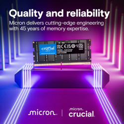 CRUCIAL 16GB DDR5 NOTEBOOK MEMORY, PC5-51200, 6400MHz, CSODIMM, LIFE WTY