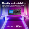 CRUCIAL 16GB DDR5 NOTEBOOK MEMORY, PC5-51200, 6400MHz, CSODIMM, LIFE WTY