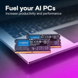 CRUCIAL 16GB DDR5 NOTEBOOK MEMORY, PC5-51200, 6400MHz, CSODIMM, LIFE WTY