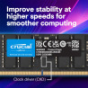 CRUCIAL 16GB DDR5 NOTEBOOK MEMORY, PC5-51200, 6400MHz, CSODIMM, LIFE WTY