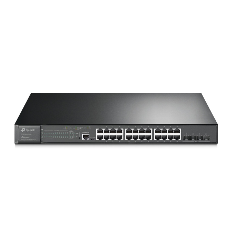 TP-LINK OMADA 24-PORT MANAGED GIGABIT L2+ RACK SWITCH,POE+(16),POE++(8), SFP+(4), 500W,5YR