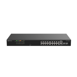 RUIJIE REYEE 16P FE + 2 GE UNMANAGED SWITCH - POE (16 PORTS) (120W) - METAL CASING,3YR