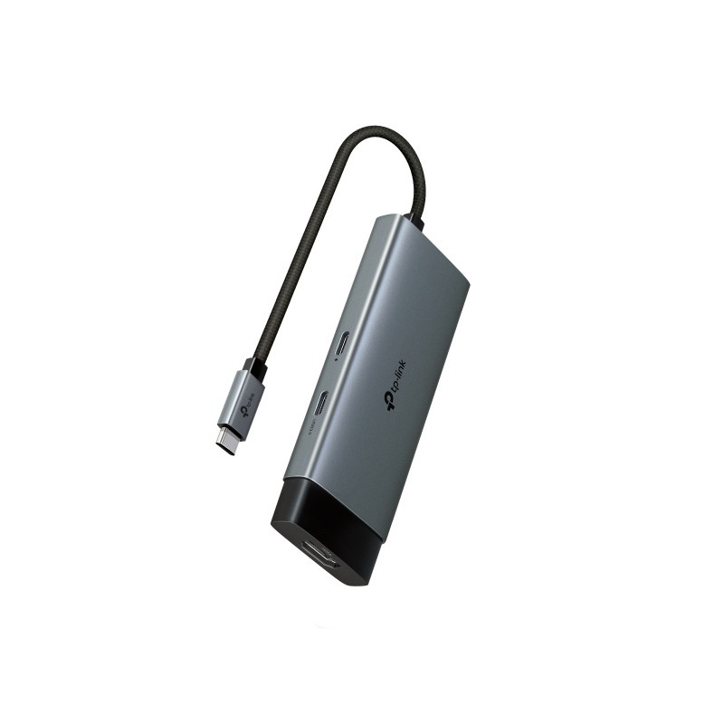 TP-LINK 5 PORTS PORTABLE HUB, HDMI 4K@60Hz(1), 100W PD(1), USB-C(1), USB-A DATA(2), 1YR