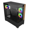 COOLER MASTER ATX CASE, WOOD FRONT PANEL, 270 GLASS, ARGB FANS(3), 2YR