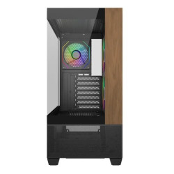 COOLER MASTER ATX CASE, WOOD FRONT PANEL, 270 GLASS, ARGB FANS(3), 2YR